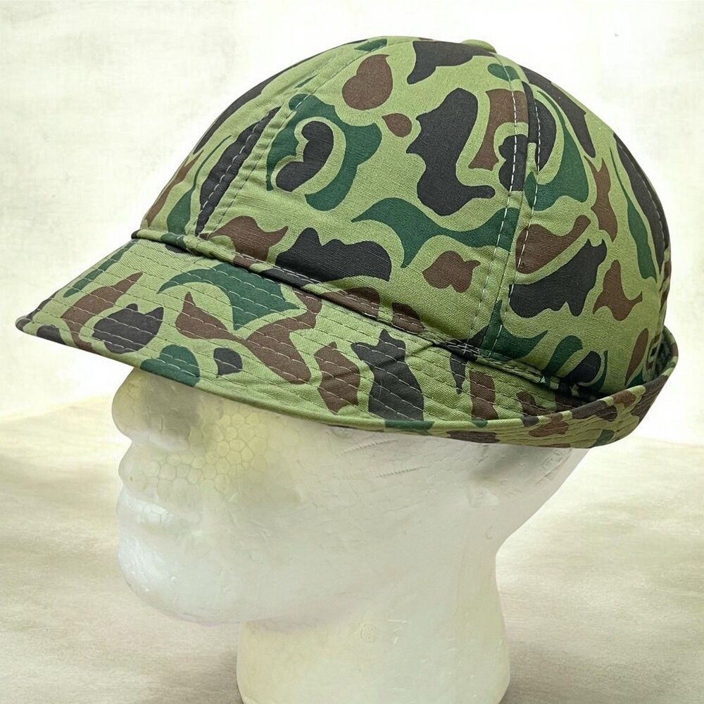 Vintage YOUNGAN Jones Style Bucket Hat Insulated Hunting Frog Skin Duck Camo -XL